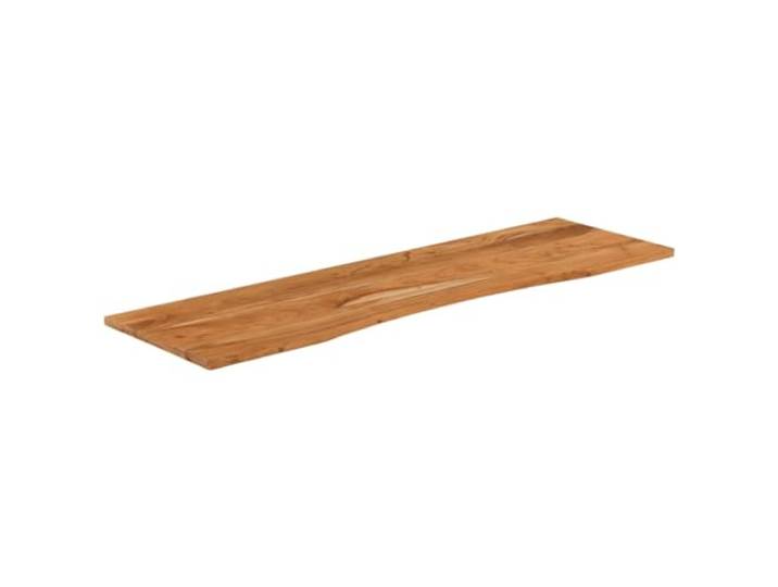 KTHLBRH Tischplatte 140 x 50 x 2,5 cm Massivholz Akazie Gebogener Rand, leicht zu reinigende Oberfläche, Kapazität 75 kg, nur Tischplatte