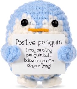 Inspire Picks Handmade Crochet Plush Toy Cute Emotional Support Desk Decor Gift h1