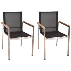 Gartenstuhl-Set Teak 2er-Set