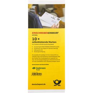 DeutschePost Einschreiben Einwurf, national, selbstklebend, 10 Stück à 2,35
