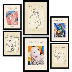 POSTER Set Mit 6 In Schwarzer Tinte Harmonie A3 & A4 Rahmenlos