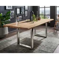 3S Frankenmöbel »Lugano« Wildeiche Massivholz Esstisch TI-0600 / 260x100 cm / gedrehte Kante