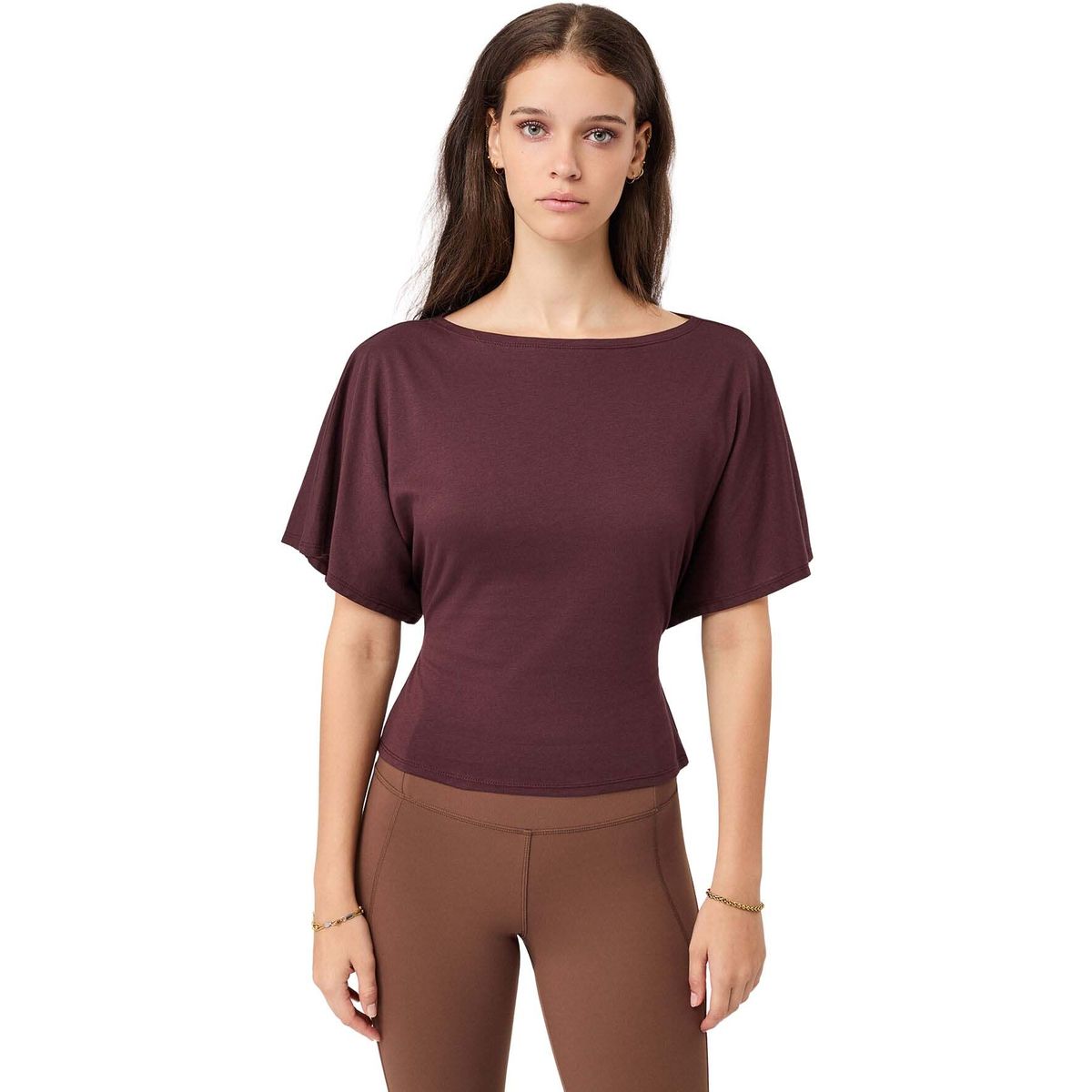Mandala Back Bow Tee ruby M TS17JE12-Back-Bow-Tee-ruby-M