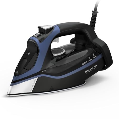 Rowenta DW9411D1 Stoom- en droogstrijkijzer, Zwart/Blauw, 3000 W