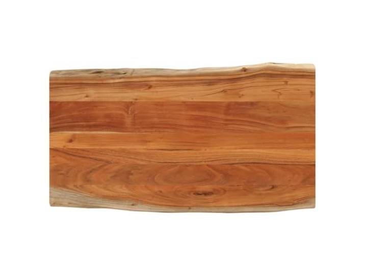 fsahslih Tischplatte 120x60x2,5 cm Akazie Massivholz mit Naturkante Rustikale Holzplatte für Küche, Esszimmer oder Büro, ideal als Bartischplatte oder für individuelle DIY-Möbelprojekte.