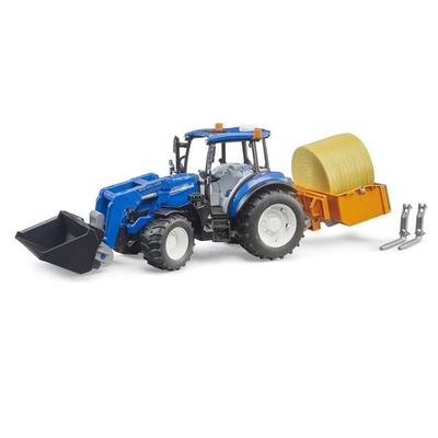 New Holland T5.120 mit Frontlader, Ladekasten und Gabeln