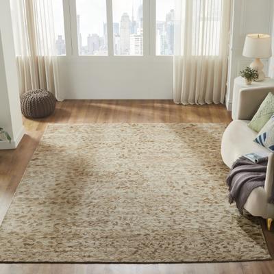 KALATY Toros Ivory Distressed Hand Knotted Wool Area Rug
