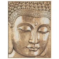 Boltze Wandbild Karuna Buddha Champagner, 62 x 82 x 3,8 cm, champagner