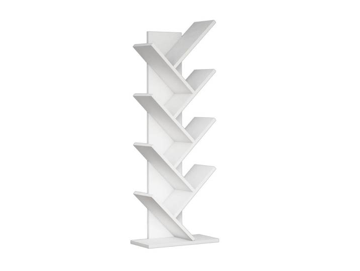 Etagère bibliothèque 8 tablettes h128,5 cm - blanc