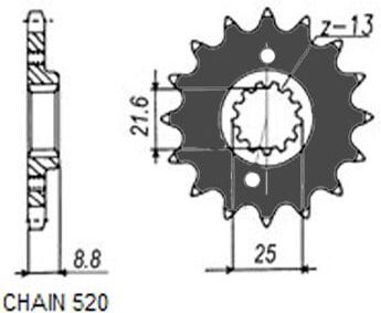 SUNSTAR 356-15 Chain Pinion