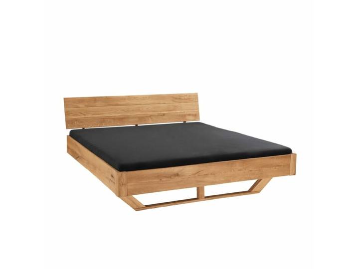 Liadomo Tokyo Massivholzbett - in verschiedenen Größen, auch Überlänge - 140 x 200 Bett aus massivem Eichenholz, verschiedene Größen für jeden Bedarf, elegantes Kufengestell, natürliche Gemütlichkeit, moderner Touch Natur, Rustikal