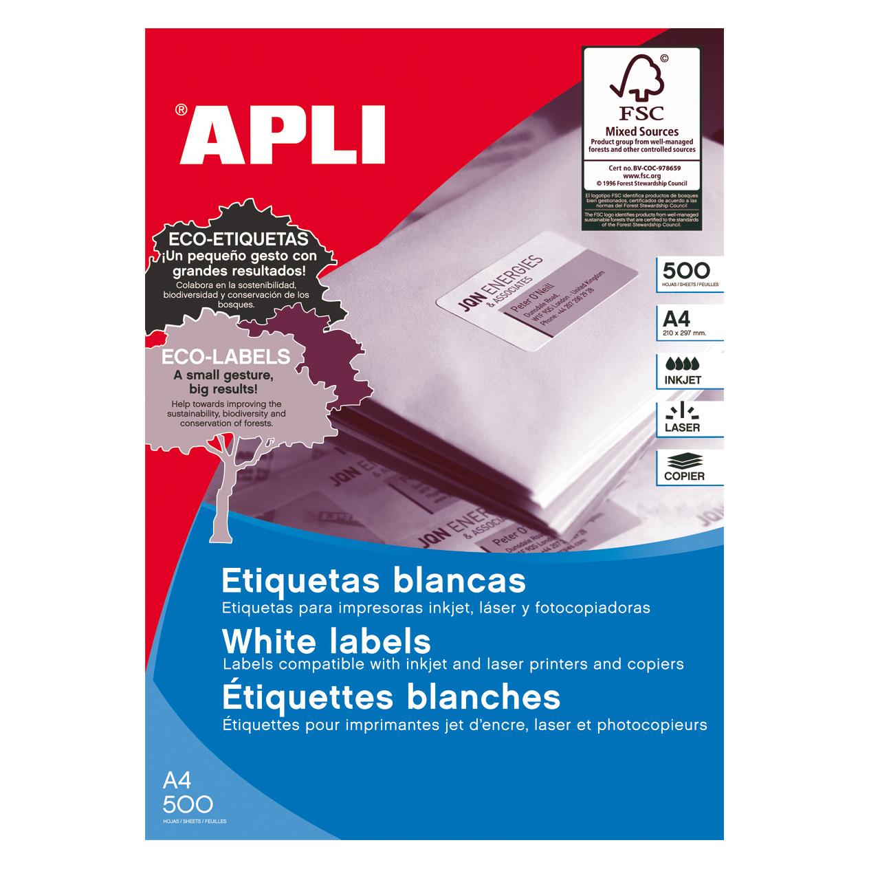 Apli Etiketten weiss 105,0X148,0 500 Blatt (1797)