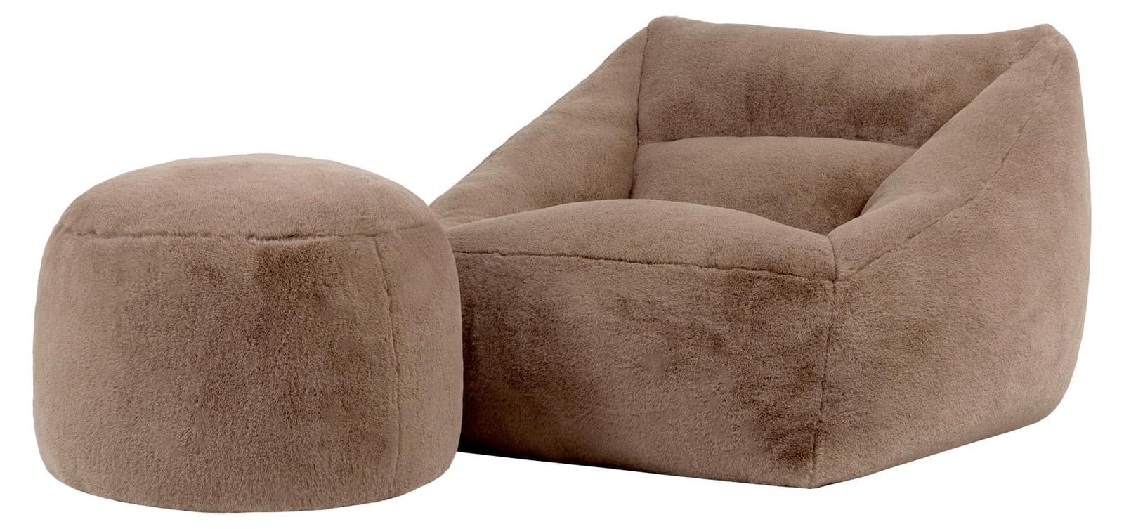 Icon Natalia Zitzak, fauteuil en hocker met vulling, bruin