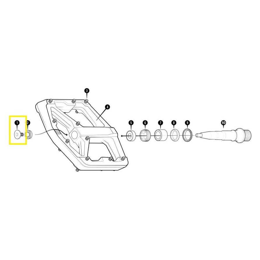 Crankbrothers Pedal Body Screw Schraube, Stamp V2, Level 2+3, links, silver (40083595)