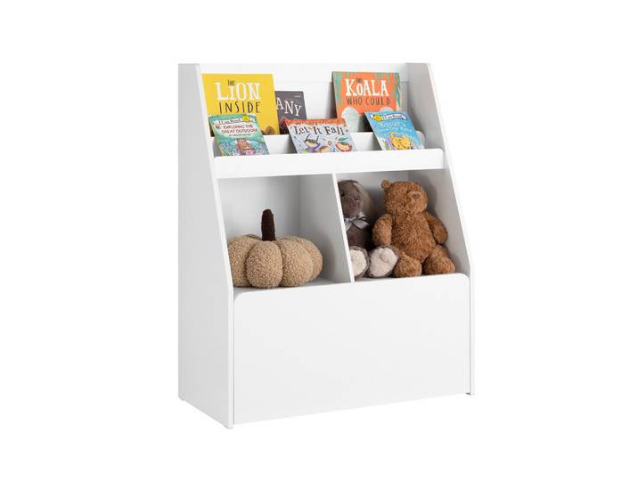 SoBuy Kinderregal Weiß, Holzwerkstoff, 76x100x40 cm, Baby- und Kindermöbel, Babyzimmer, Babyregal & Kinderregal