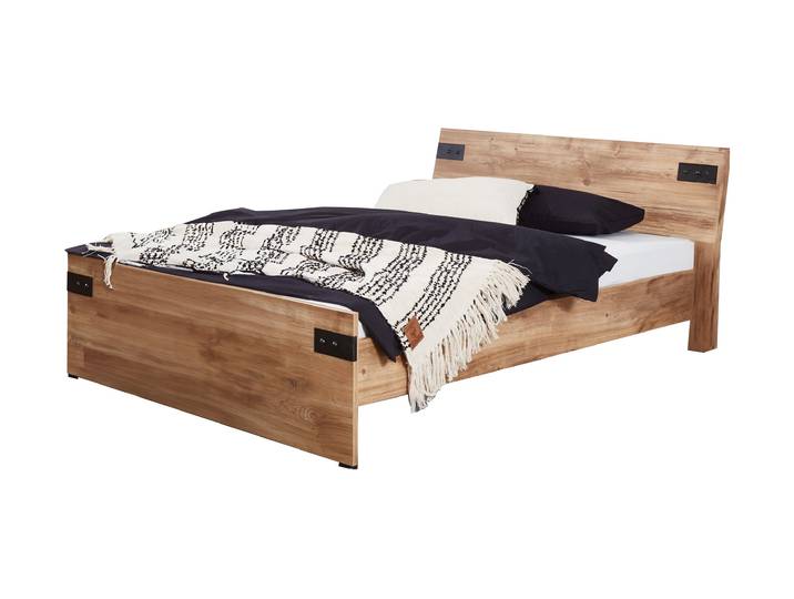 Jugendbett 140 x 200 cm Plankeneiche - graphit - LIVERPOOL