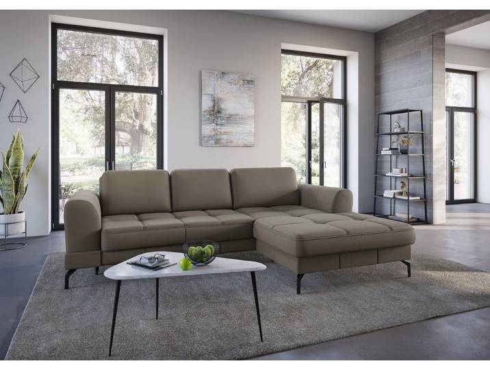 sit&more Ecksofa Bendigo L-Form, inklusive Sitztiefenverstellung, Bodenfreiheit 15 cm, 2 Fußfarben