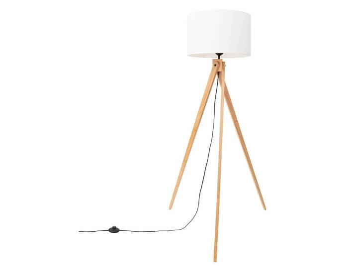 Lampadaire NATT blanc 1xE27 15W tissu/PVC/bois 140x77x77cm Sollux Lighting