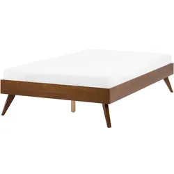 BETT ohne Kopfteil 120/200 MDF-Platte Dunkelbraun Berric