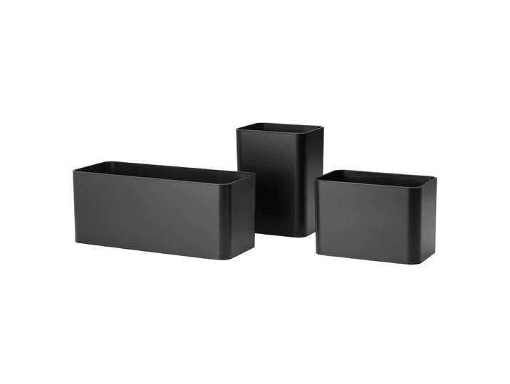 String - Organizer Boxen, schwarz (3er-Set)