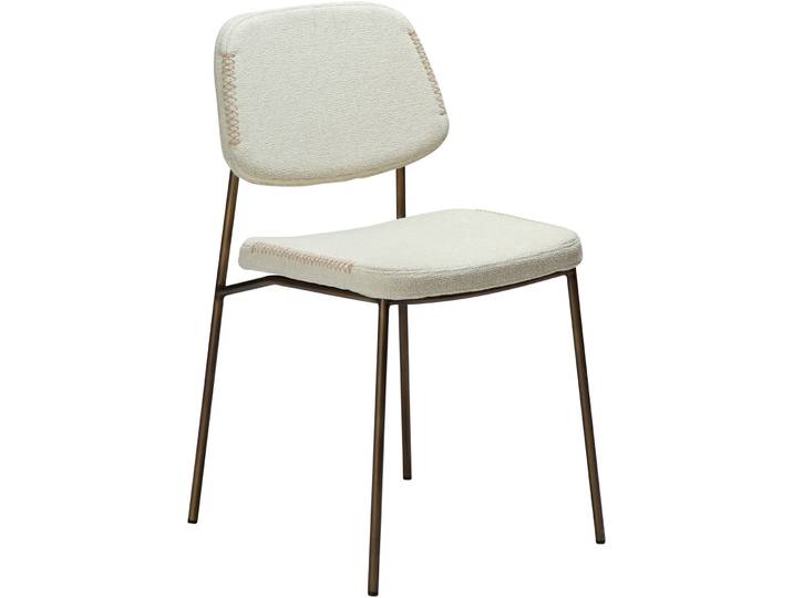 DAN-FORM Stuhl 2er-Set Menta creme/gold Stoff