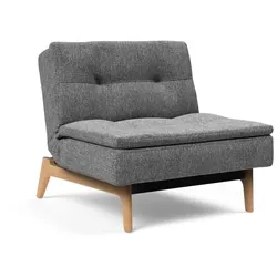 INNOVATION LIVING Sessel Dublexo Eik Eiche Stoff Grau Charcoal