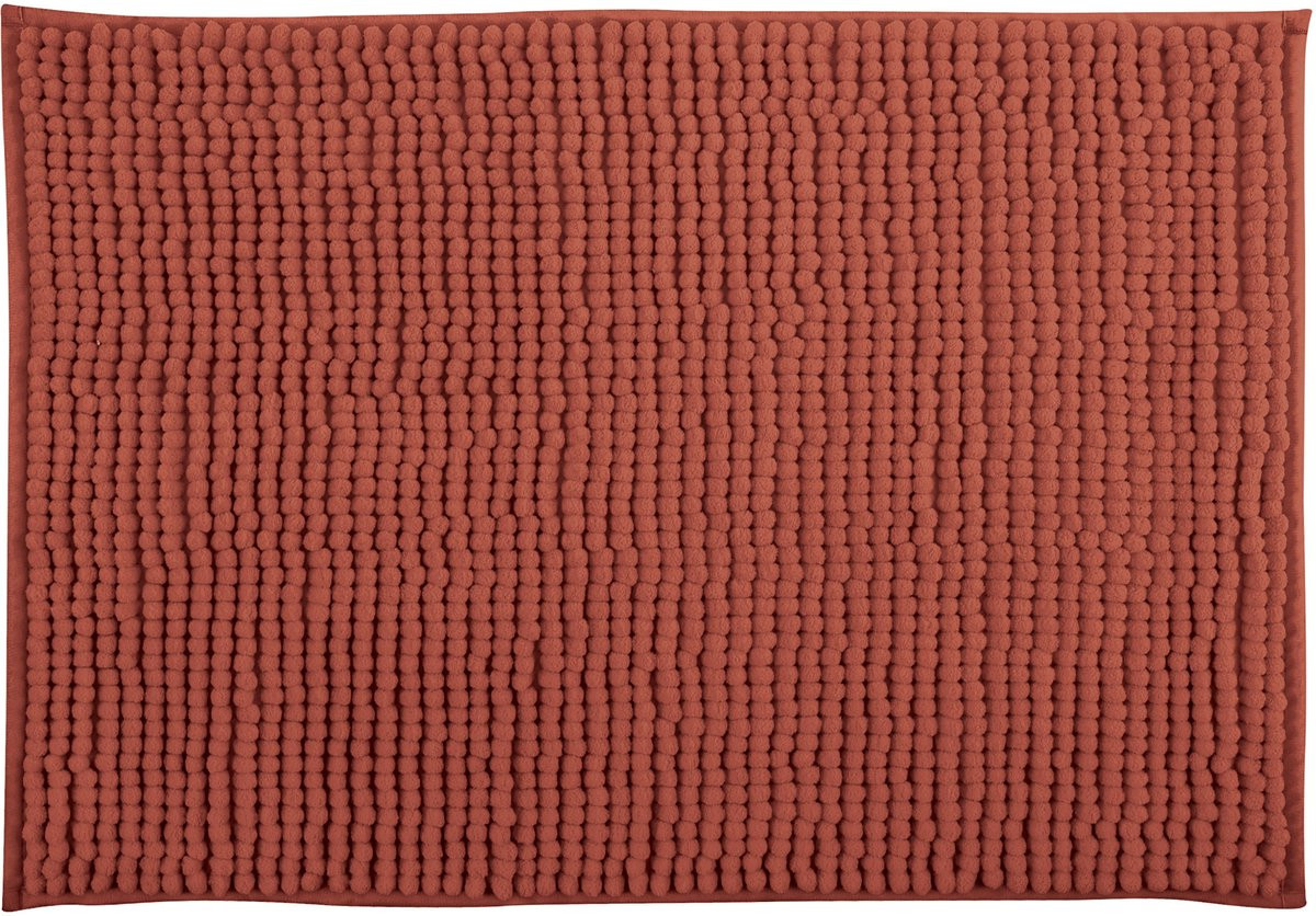 MSV Badmat Chenille van Microvezel - Terracotta