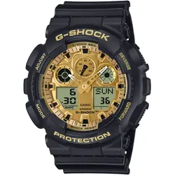 G-Shock Protection, Classic GA-100 Series, Schwarz / Gold, 55mm Herrenuhr GA-100GGB-1A9ER
