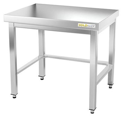 Arbeitstisch aus Edelstahl, Unterbau 700 x 700 mm, mit verstärkter Konstruktion - GOLDINOX