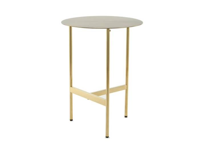 Kayoom Beistelltisch, Goldfarben, Metall, Uni, rund, 40x54x40 cm, Wohnzimmer, Wohnzimmertische, Beistelltisch, Beistelltische rund