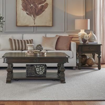 Liberty Furniture Providence Park 3 Piece Set Cocktail Table - Hickory Wood - 3 Piece Table Set