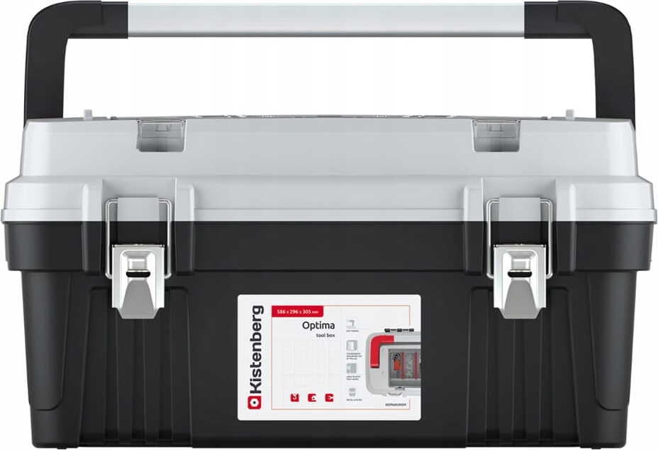 Prosperplast Kistenberg gereedschapskoffer met bagagedrager, zwart-grijs, B/D/H: 48 x 27 x 26 cm