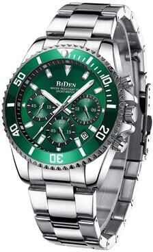 Uplifted Finds BIDEN Men Sports Chronograph Quartz Watch Waterproof green