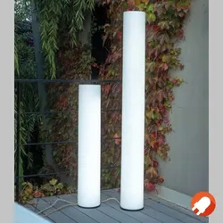 New Garden Säulenförmige weisse LED Outdoor-Standleuchte FITY 160 warmweisses Licht Höhe 160 cm