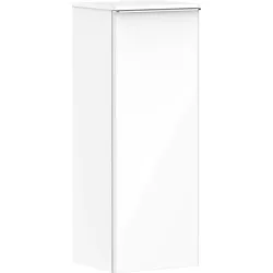 hansgrohe Xelu Q Halbhochschrank, 400x350, eine Tür, Türanschlag rechts, 2 Glasfachböden, 54131000, Farbe: Möbel Weiß Hochglanz/Griff Chrom