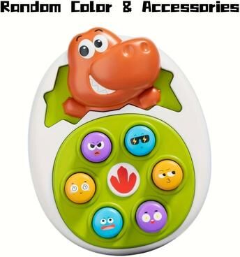 Inspire Curations Dinosaur Press & Tap Learning Toy Interactive Toddler Educational Toy With Colorful Sensory Play red