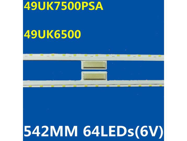 5 ensembles = 10 pièces de bande de rétroéclairage LED pour 49uk7500psa 49uk6500