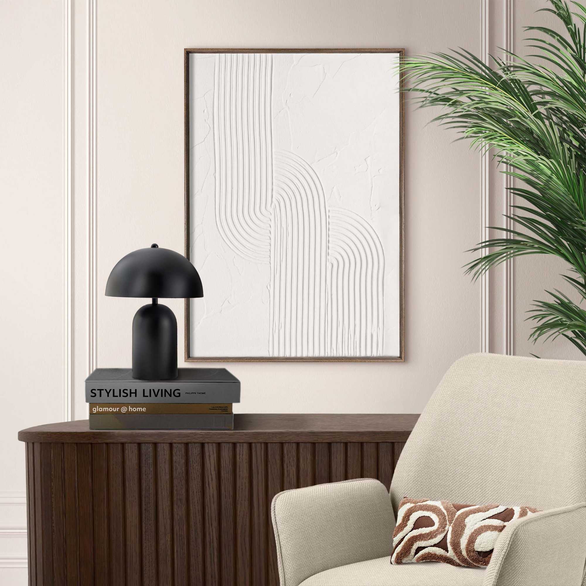 Reinders! Wandbild REINDERS "Reliefmuster", weiss (farbe bild(er): weiß), B:50cm H:70cm T:3cm, Bilder, Wandbild, Wohnzimmer - Weiss - MDF - Abstrakt - 50x70 cm farbe bild(er): weiß B/H/T: 50cm x 70cm x 3cm