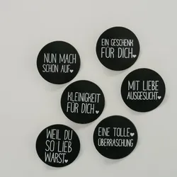 Anhänger für Geschenke 6 Stück schwarz