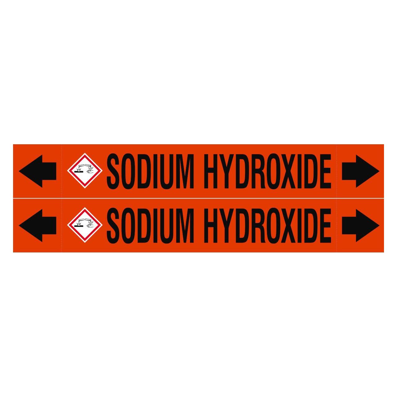 Brady ASME - Rohrmarkierer - Sodium Hydroxide (313188)