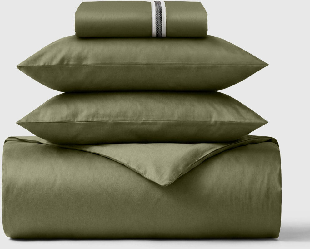 Bedable 100% Cotton Sateen 460 Thread Count 4-Piece Bedding Set Green King