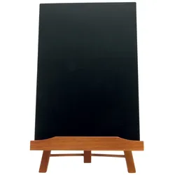 Securit® Tischaufsteller – Holz mit lackierter Mahagoni-Oberfläche – Inklusive A4-Tafel