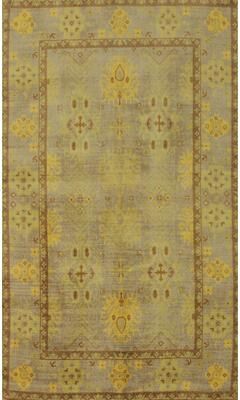 Rug Source Hand-knotted Transitional Silk Carpet Grey Oushak Rug Floral Area Rug - 8' 0'' X 5' 0''