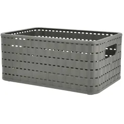 Rotho Aufbewahrungsbox  COUNTRY , grau , Kunststoff , Maße (cm): B: 18,5 H: 12,6