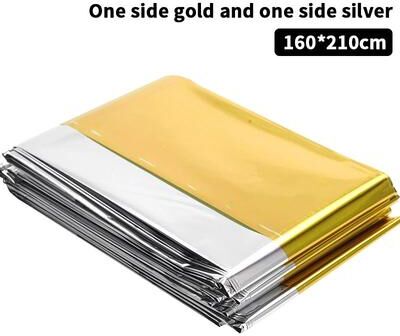 Inspired Living Waterproof Mylar Thermal Emergency Blanket For Survival Warmth & Outdoor Safety 4