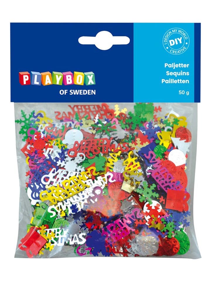 Playbox Pailletten "Christmas" in Bunt, 50 g - ab 3 Jahren - onesize