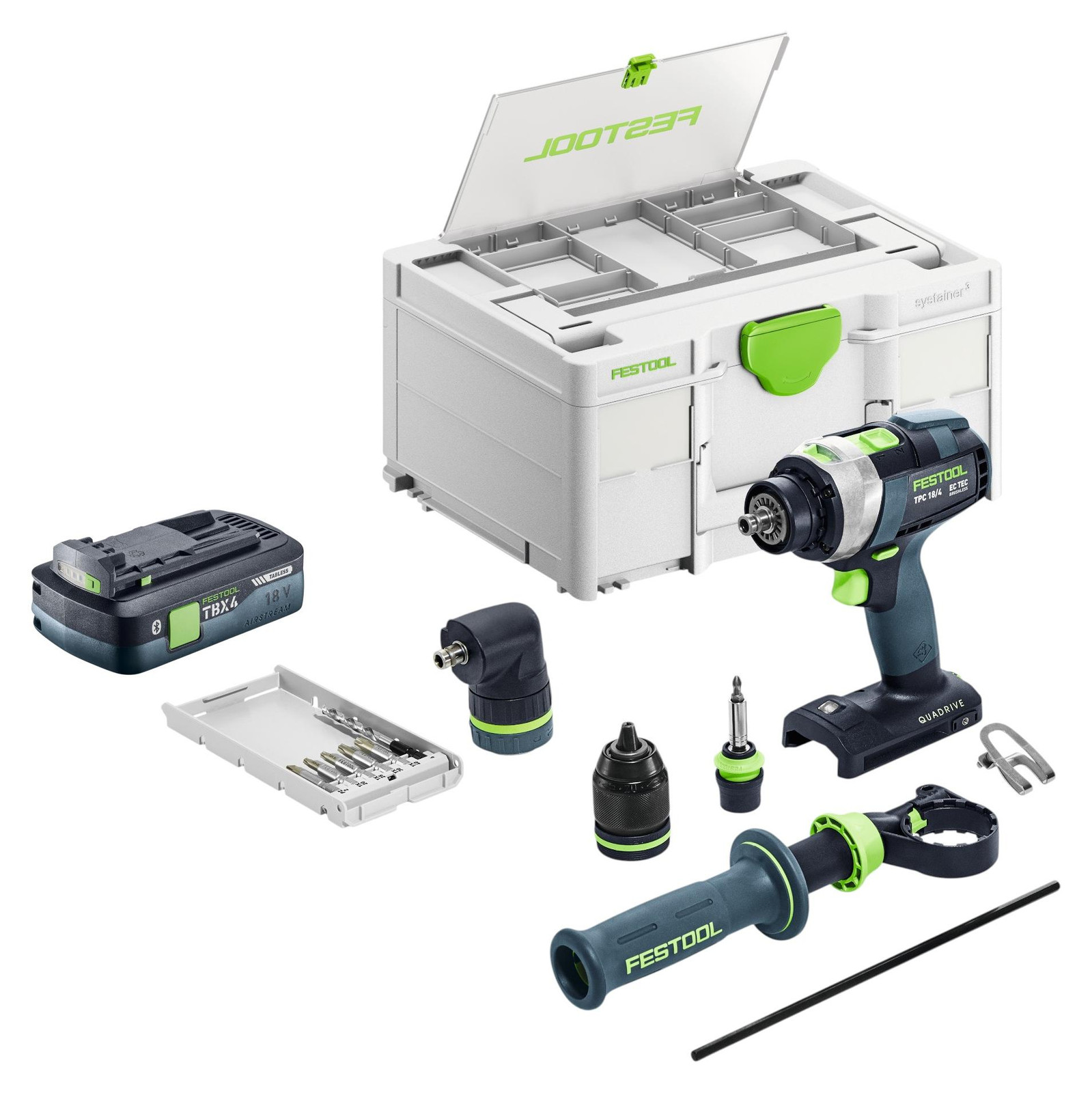 Festool TPC 18/4-Basic-Set accu-slagboormachine 18 V 75 Nm borstelloos met 1x 4,0 Ah accu en Systainer