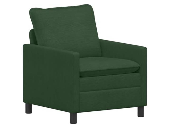 GHVBNMF Sofa 1-Sitzer Dschungelgrün 76x81x87,5cm Cord Sessel Metall Stilvoller Einzelsessel aus Cord-Stoff mit stabilem Metallrahmen für Wohnzimmer, Büro und Leseecke in Dschungelgrün.