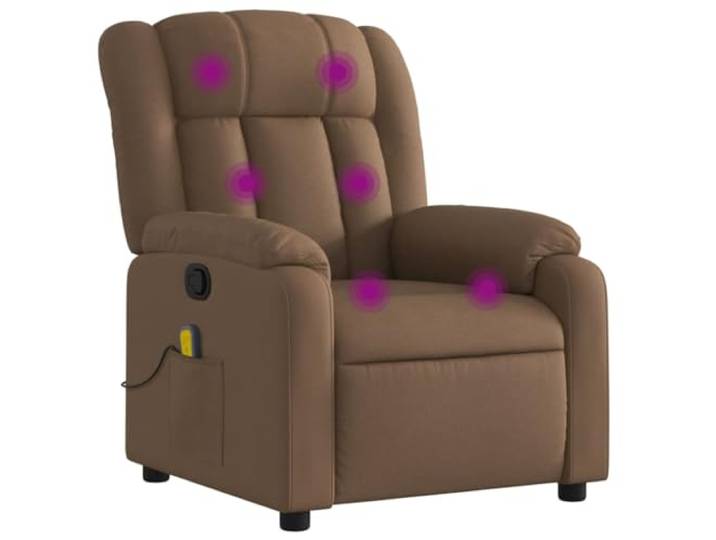 vidaXL Massagesessel Braun Stoff