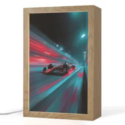 NACHTTISCHLAMPE Rennwagen - Rot - Geschwindigkeit 20x30 cm